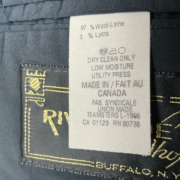 Lauren Ralph Lauren Men Navy Wool Lycra Blend Blazer Sport Coat Jacket Size 42L - Picture 8 of 11